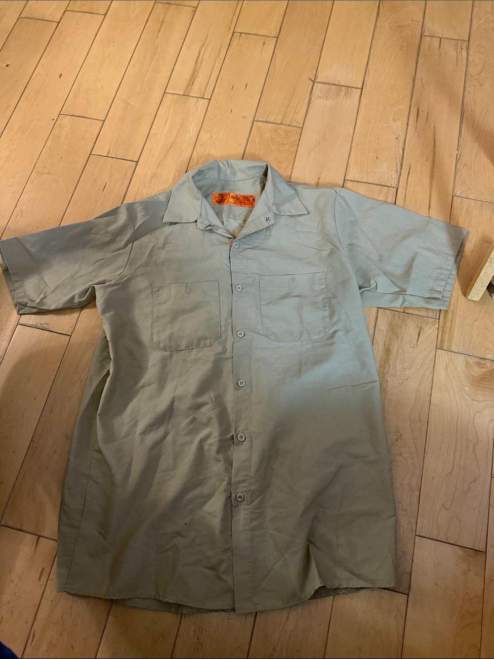 Men's Short-Sleeve Button-Down Shirt in Sage Green